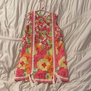 Lilly Pulitzer Pink and Orange Floral Kids Dress